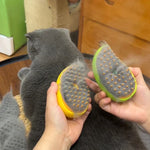 Brosse à vaporiser et à toiletter pour chat