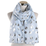 Foulard chat jolies empreintes