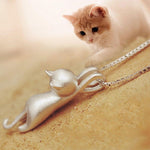 Pendentif chat petite funambule (Argent)