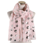 Foulard chat jolies empreintes