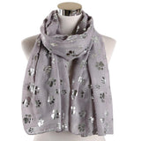 Foulard chat jolies empreintes