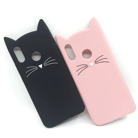 Coque téléphone oreilles chat Huawei