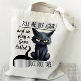 Tote bag chat lecteur