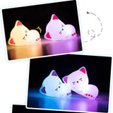 Veilleuse Chat Endormi – Silicone Doux & 7 Couleurs 🌙