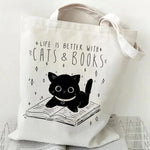 Tote bag chat lecteur