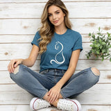 T-shirt Femme Silhouette Chat – Élégance Féline