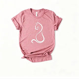T-shirt Femme Silhouette Chat – Élégance Féline