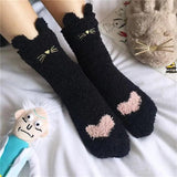 Chaussettes motif chat hiver