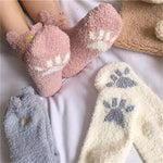 Chaussettes motif chat hiver