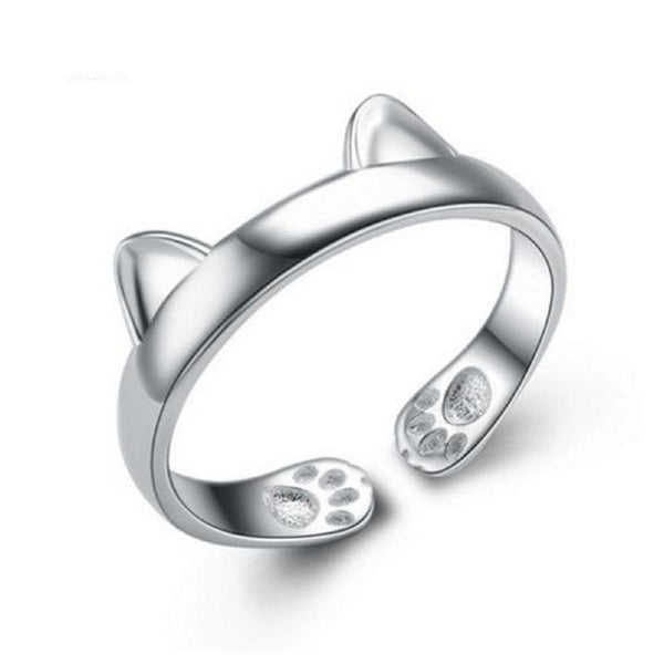 Bague oreilles de chat Plaqu C est tout chat Boutique en ligne