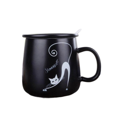 Mug chat blanc et noir (Céramique)